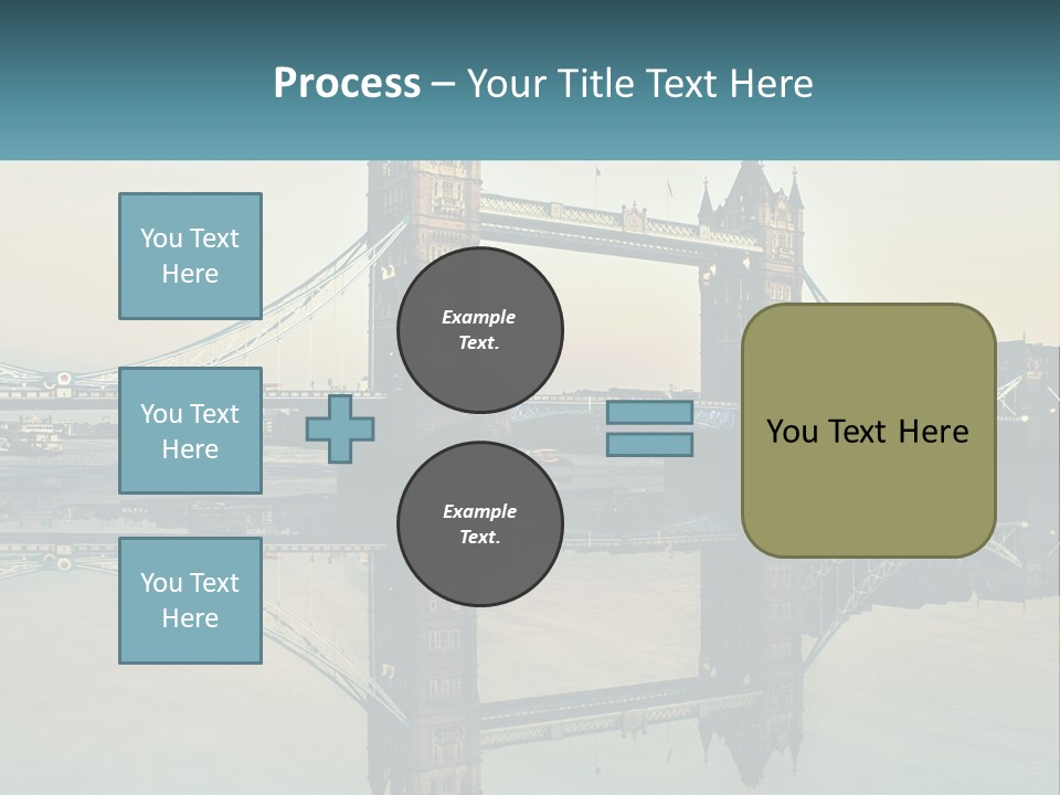 A Bridge With A Reflection In The Water PowerPoint Template