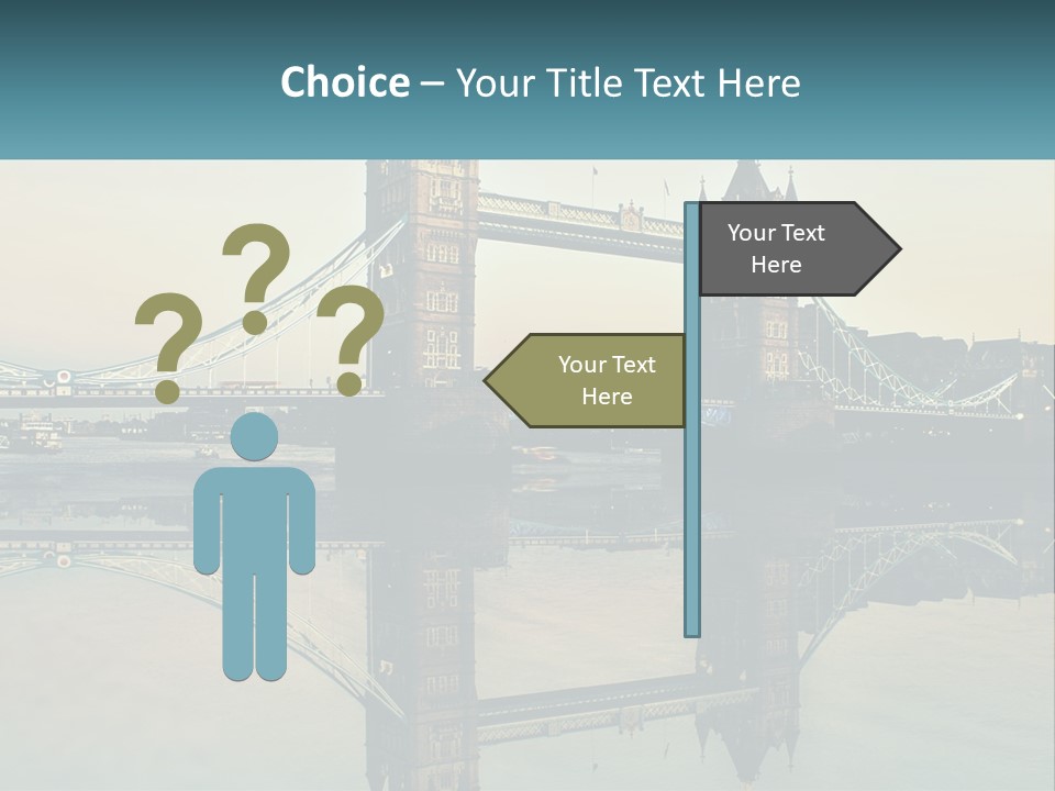 A Bridge With A Reflection In The Water PowerPoint Template