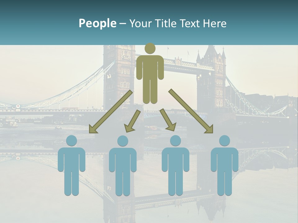 A Bridge With A Reflection In The Water PowerPoint Template