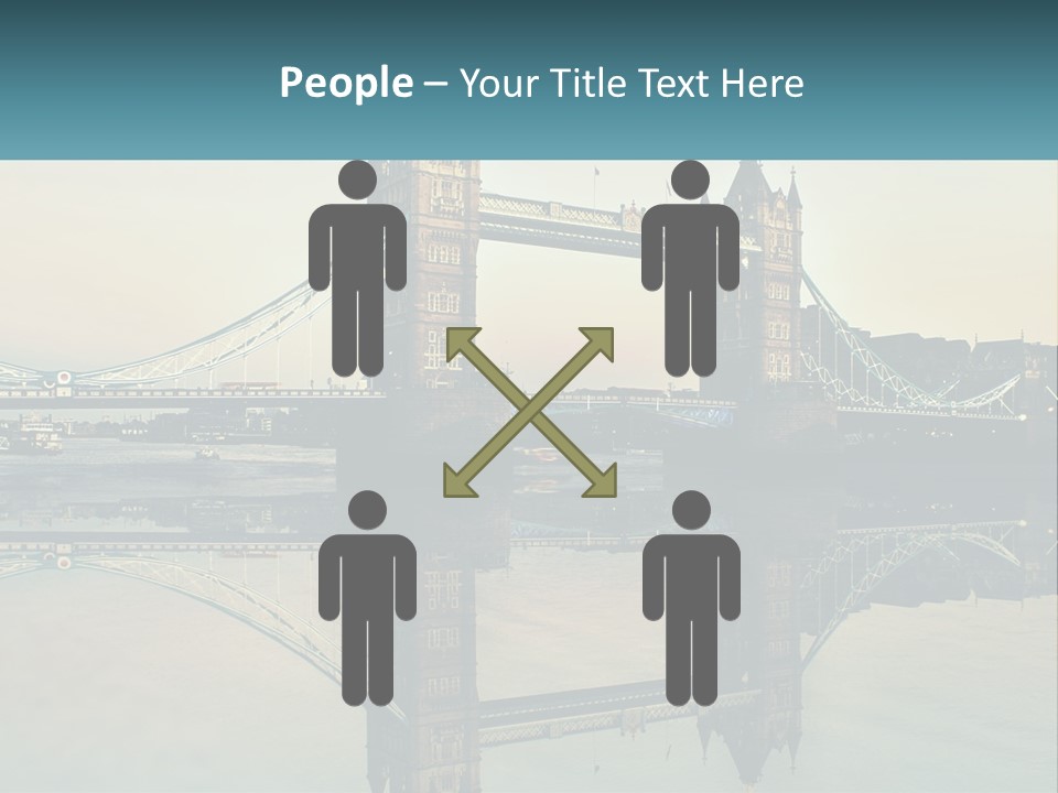 A Bridge With A Reflection In The Water PowerPoint Template