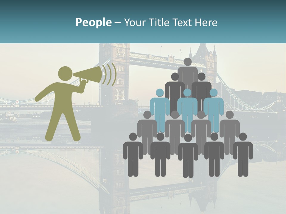 A Bridge With A Reflection In The Water PowerPoint Template