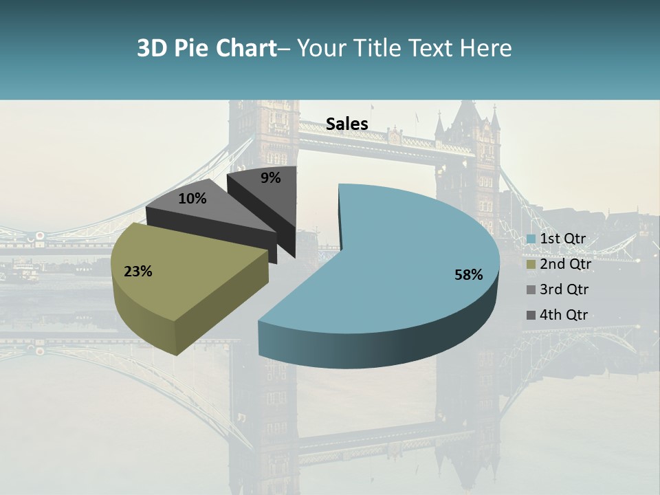 A Bridge With A Reflection In The Water PowerPoint Template