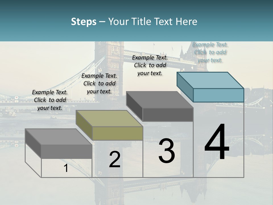 A Bridge With A Reflection In The Water PowerPoint Template