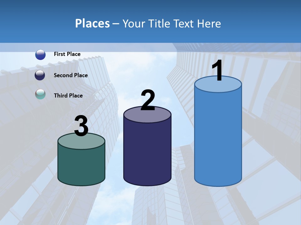 A Group Of Skyscrapers With The Sky In The Background PowerPoint Template