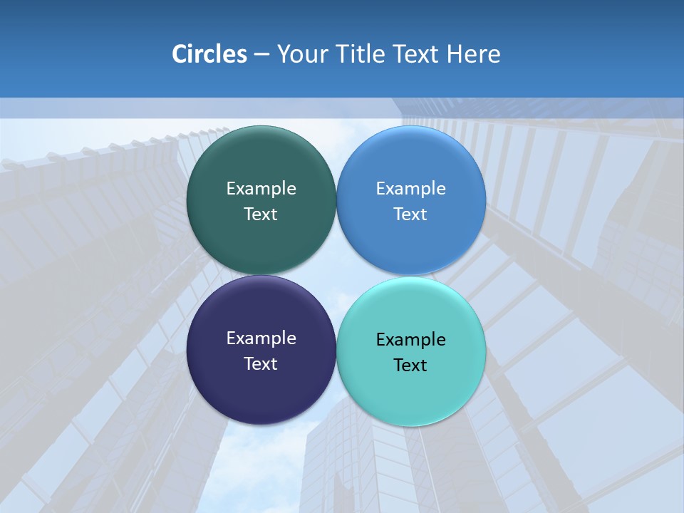 A Group Of Skyscrapers With The Sky In The Background PowerPoint Template