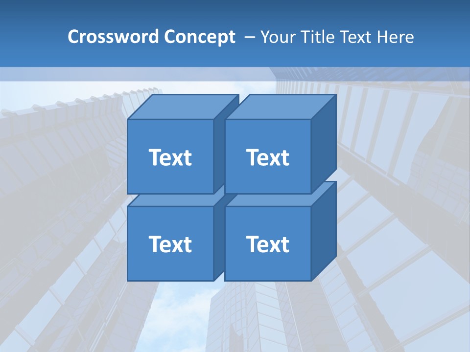 A Group Of Skyscrapers With The Sky In The Background PowerPoint Template