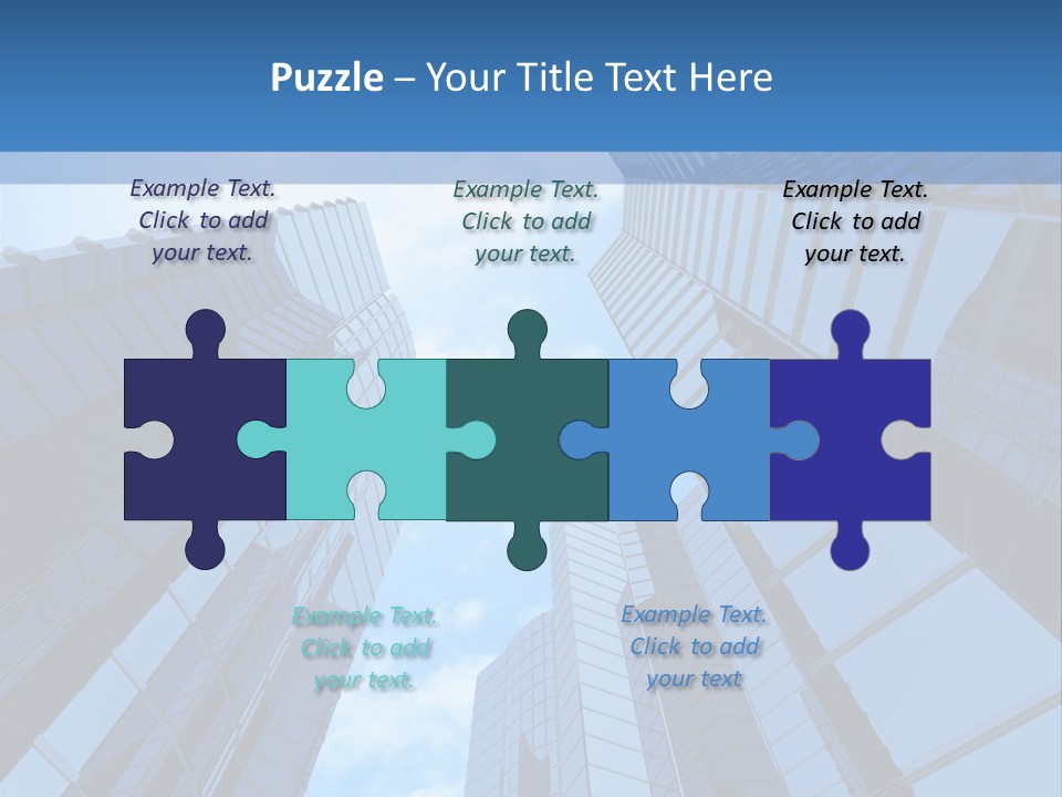 A Group Of Skyscrapers With The Sky In The Background PowerPoint Template