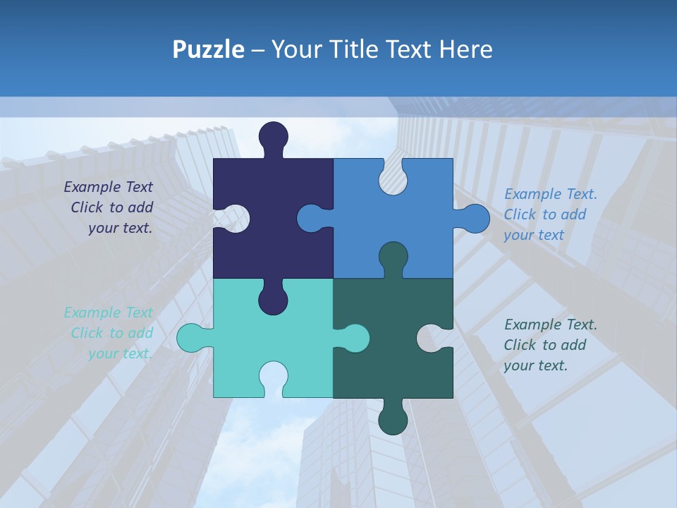 A Group Of Skyscrapers With The Sky In The Background PowerPoint Template