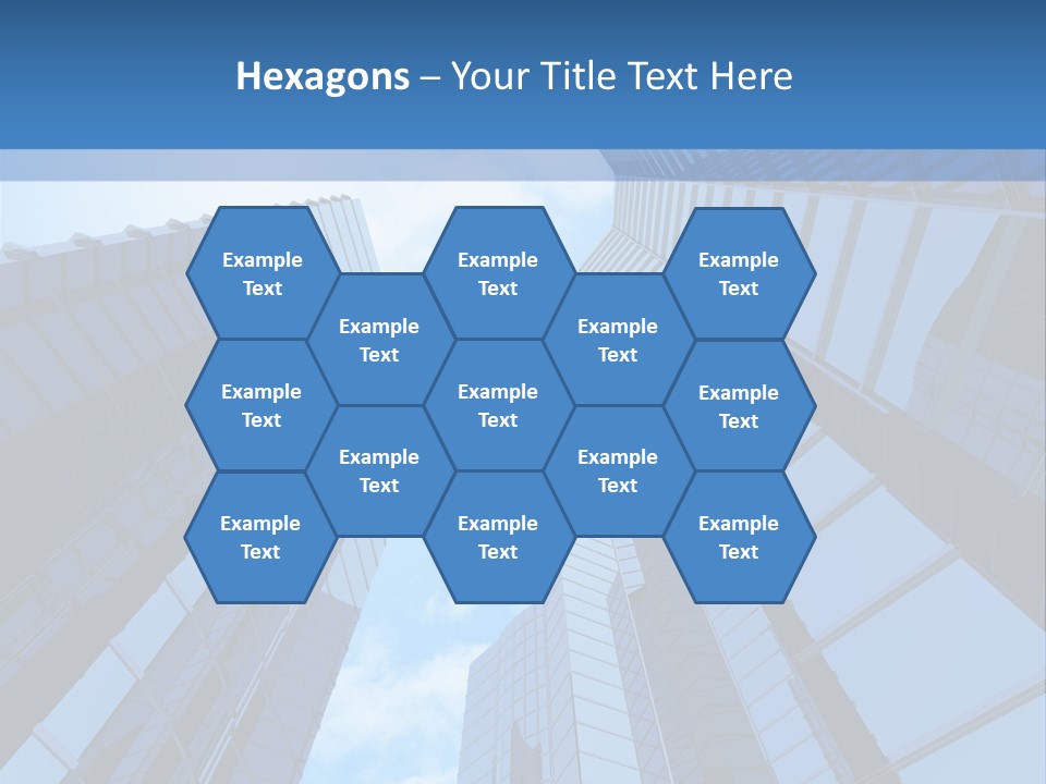 A Group Of Skyscrapers With The Sky In The Background PowerPoint Template