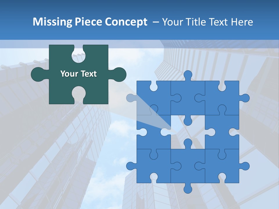 A Group Of Skyscrapers With The Sky In The Background PowerPoint Template