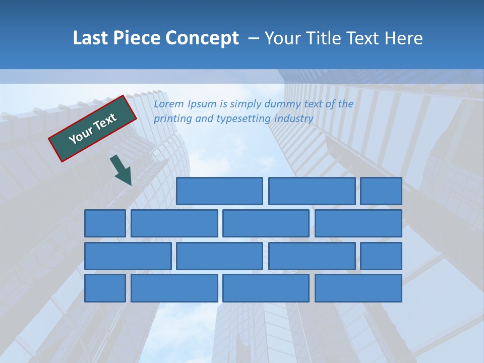 A Group Of Skyscrapers With The Sky In The Background PowerPoint Template