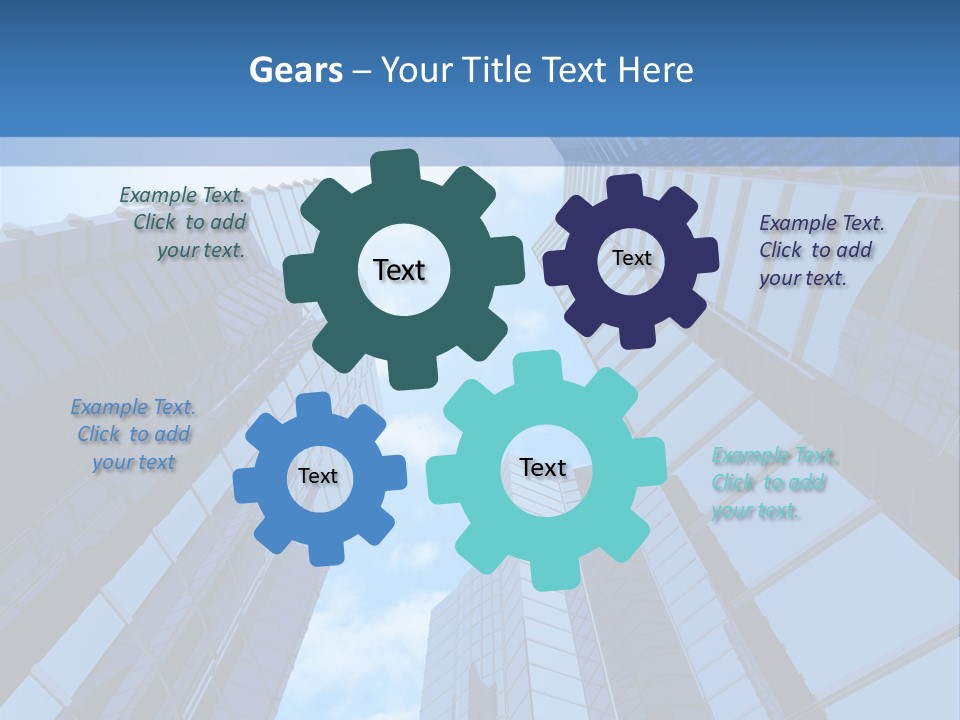 A Group Of Skyscrapers With The Sky In The Background PowerPoint Template