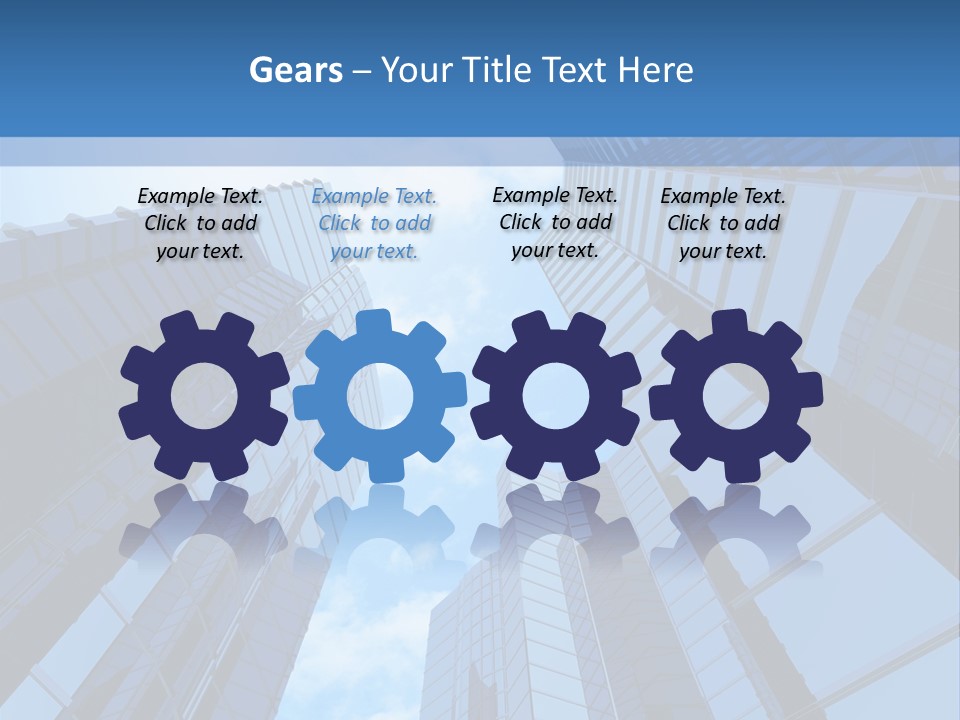 A Group Of Skyscrapers With The Sky In The Background PowerPoint Template