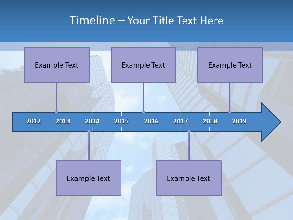A Group Of Skyscrapers With The Sky In The Background PowerPoint Template