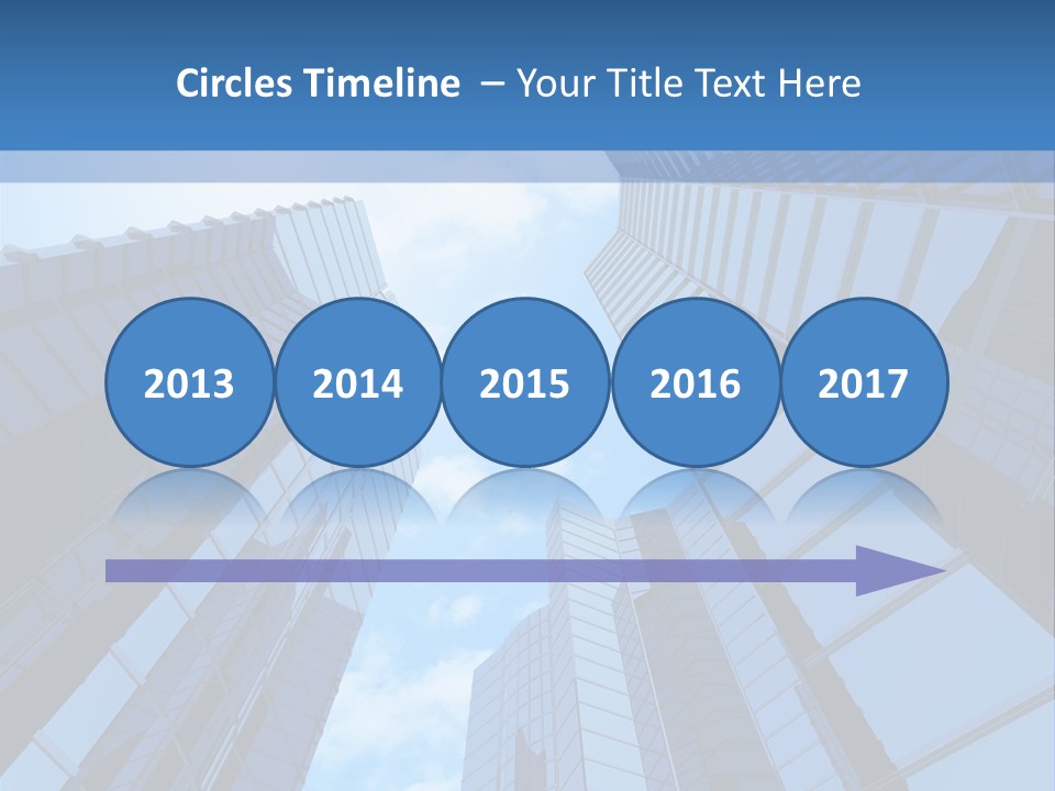 A Group Of Skyscrapers With The Sky In The Background PowerPoint Template