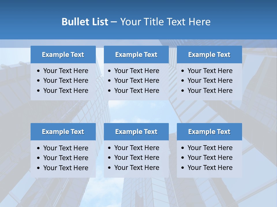 A Group Of Skyscrapers With The Sky In The Background PowerPoint Template