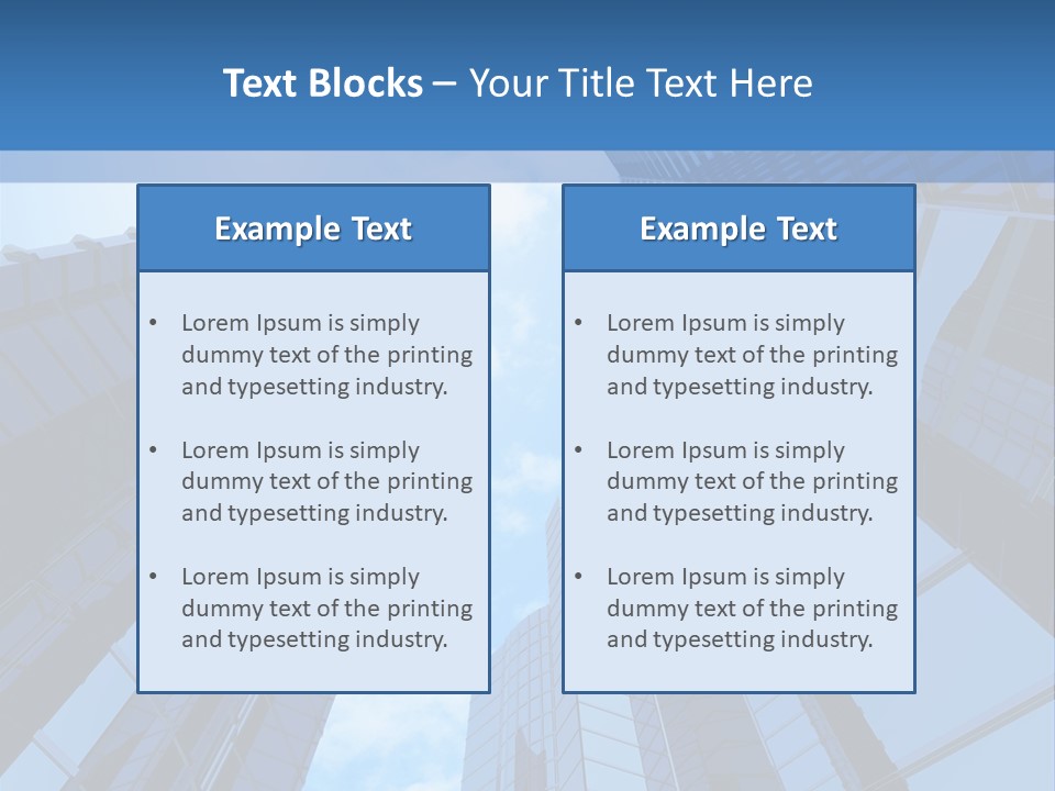 A Group Of Skyscrapers With The Sky In The Background PowerPoint Template