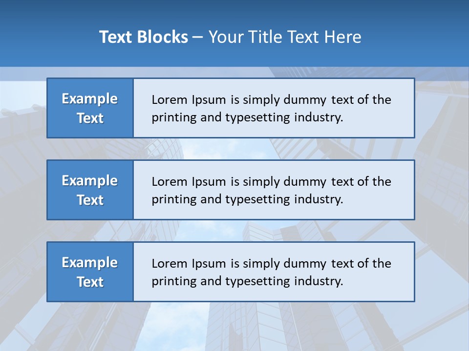A Group Of Skyscrapers With The Sky In The Background PowerPoint Template