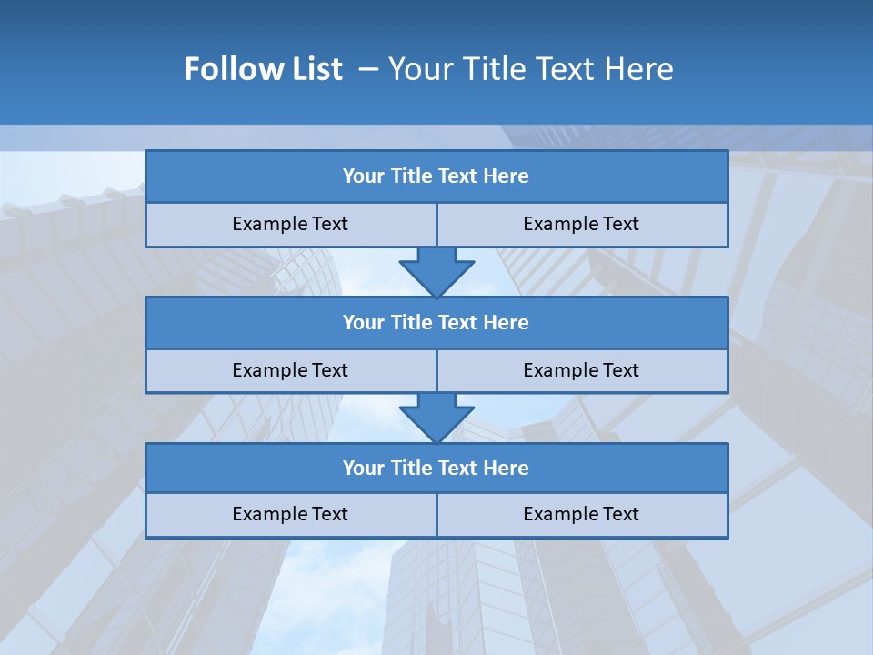 A Group Of Skyscrapers With The Sky In The Background PowerPoint Template