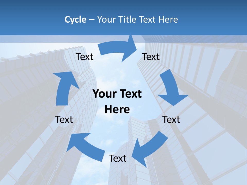 A Group Of Skyscrapers With The Sky In The Background PowerPoint Template