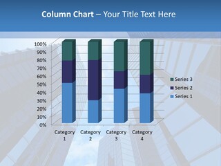 A Group Of Skyscrapers With The Sky In The Background PowerPoint Template