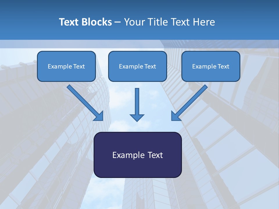A Group Of Skyscrapers With The Sky In The Background PowerPoint Template