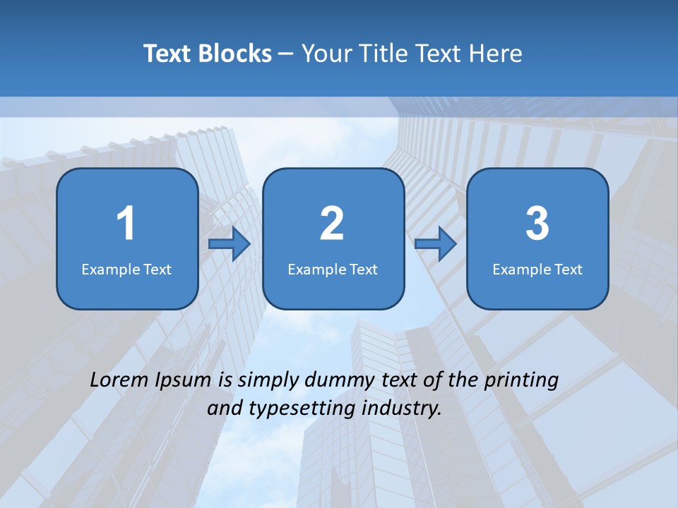 A Group Of Skyscrapers With The Sky In The Background PowerPoint Template