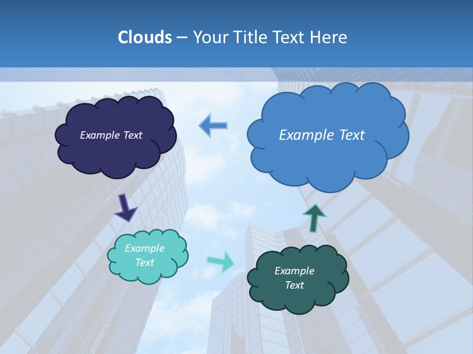 A Group Of Skyscrapers With The Sky In The Background PowerPoint Template
