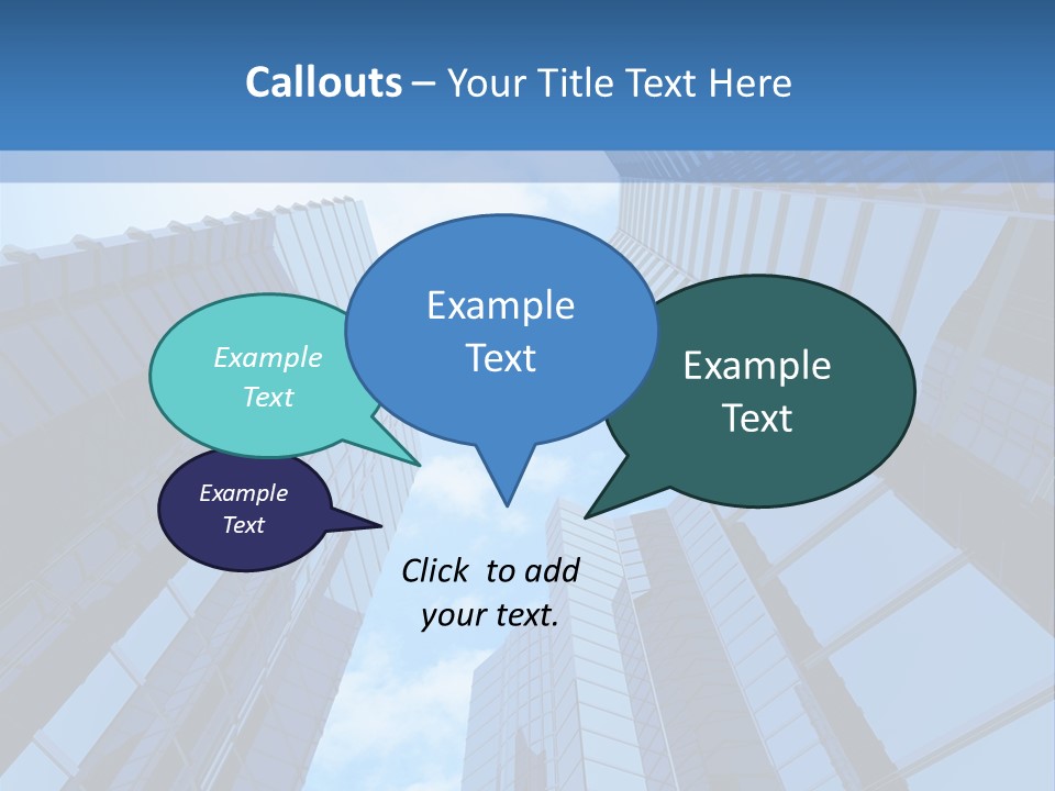 A Group Of Skyscrapers With The Sky In The Background PowerPoint Template