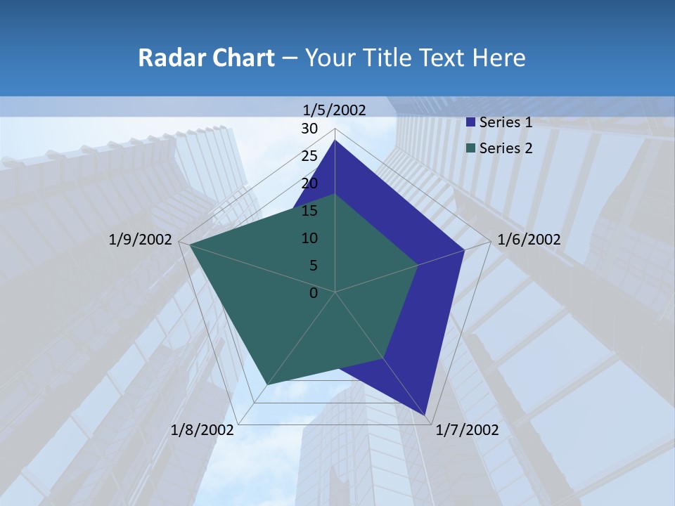 A Group Of Skyscrapers With The Sky In The Background PowerPoint Template