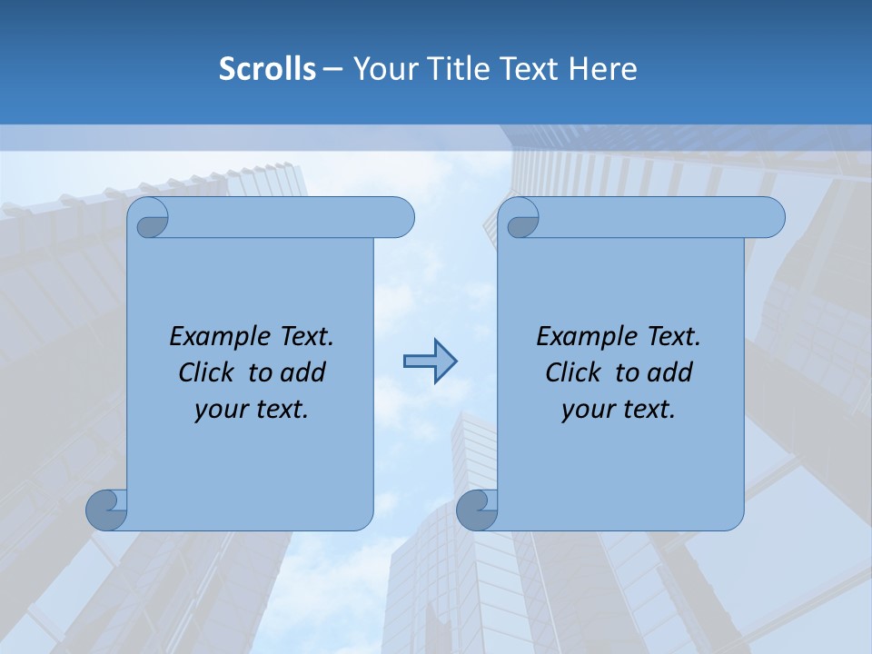 A Group Of Skyscrapers With The Sky In The Background PowerPoint Template