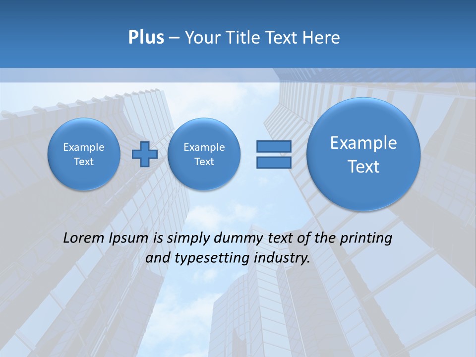 A Group Of Skyscrapers With The Sky In The Background PowerPoint Template