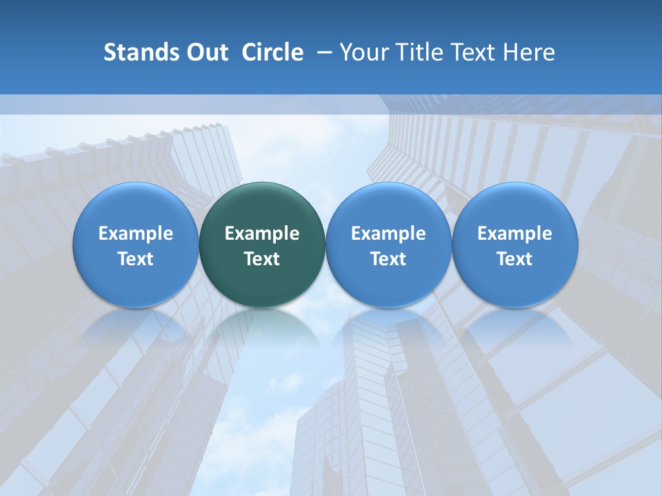 A Group Of Skyscrapers With The Sky In The Background PowerPoint Template