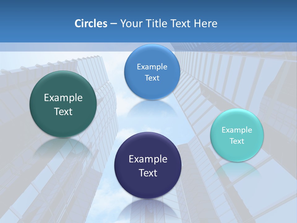 A Group Of Skyscrapers With The Sky In The Background PowerPoint Template