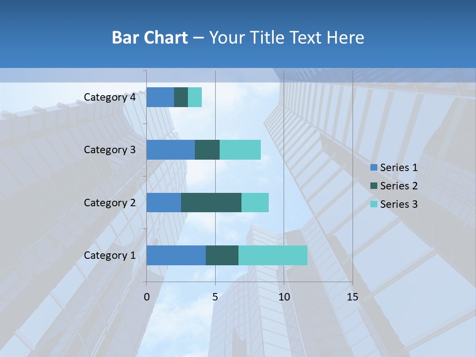 A Group Of Skyscrapers With The Sky In The Background PowerPoint Template