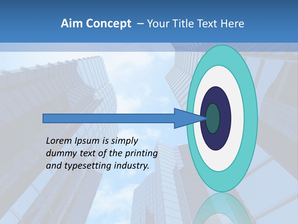 A Group Of Skyscrapers With The Sky In The Background PowerPoint Template