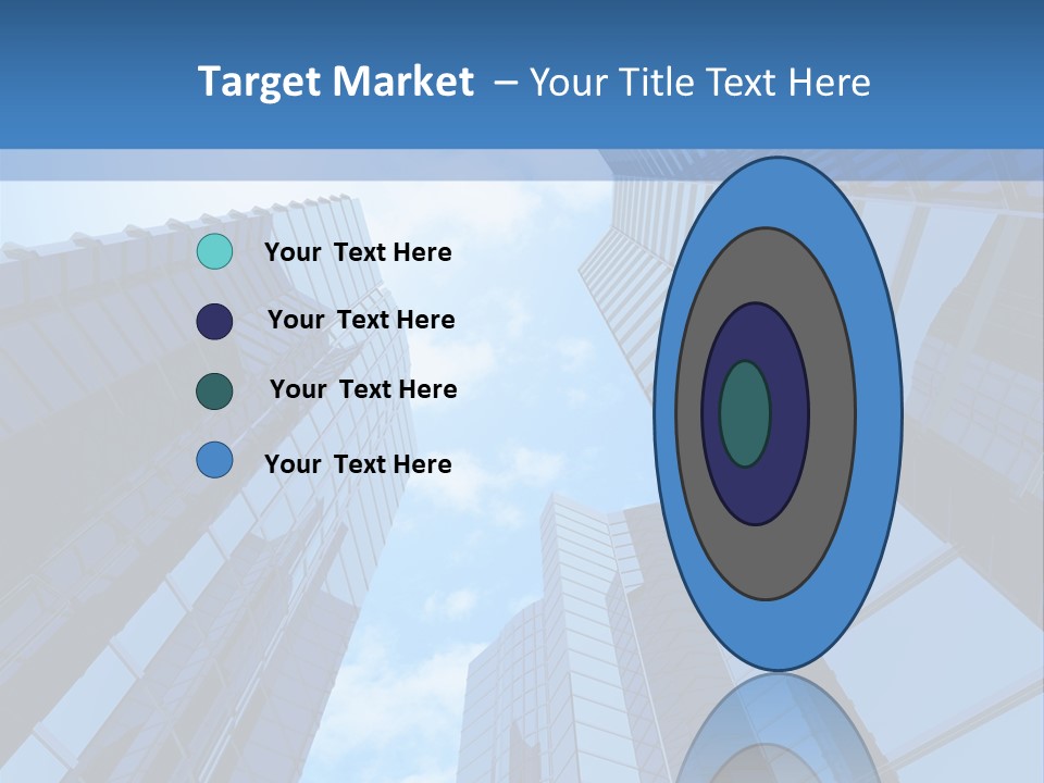 A Group Of Skyscrapers With The Sky In The Background PowerPoint Template