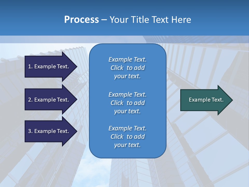A Group Of Skyscrapers With The Sky In The Background PowerPoint Template