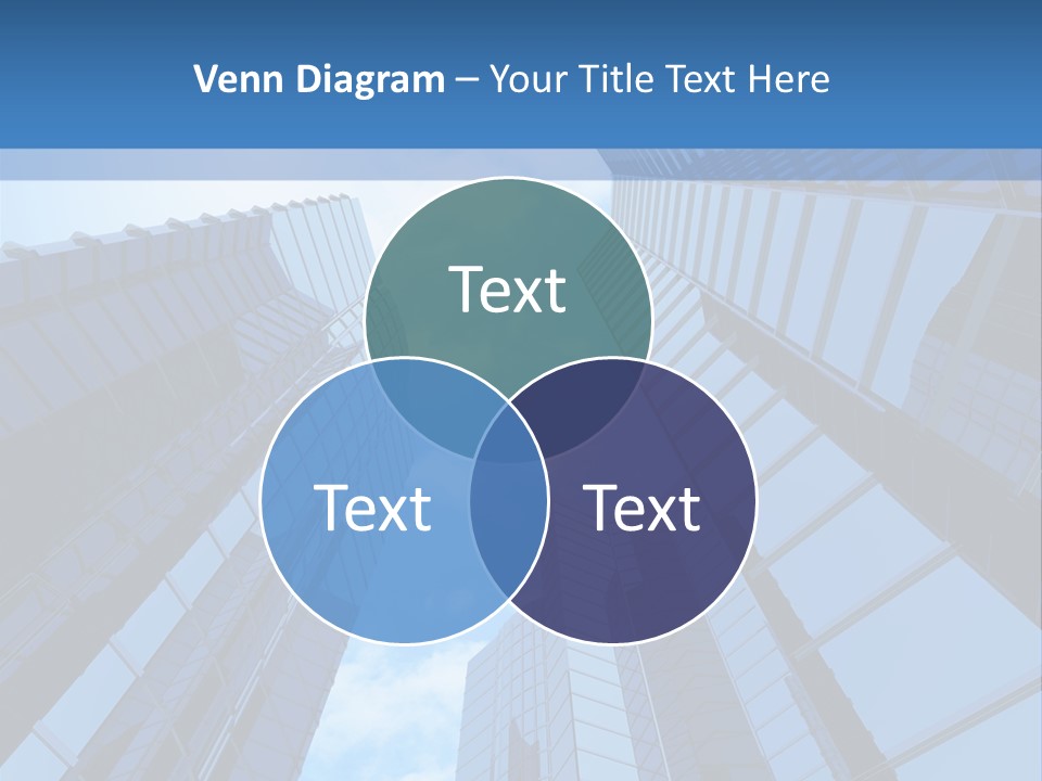 A Group Of Skyscrapers With The Sky In The Background PowerPoint Template