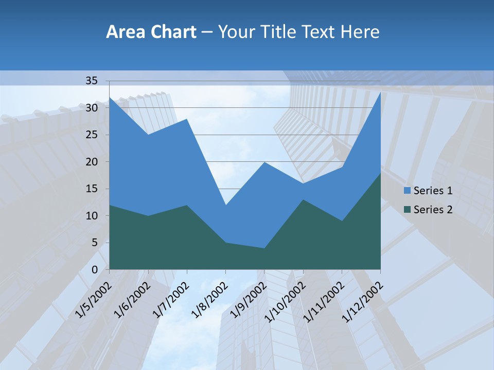 A Group Of Skyscrapers With The Sky In The Background PowerPoint Template