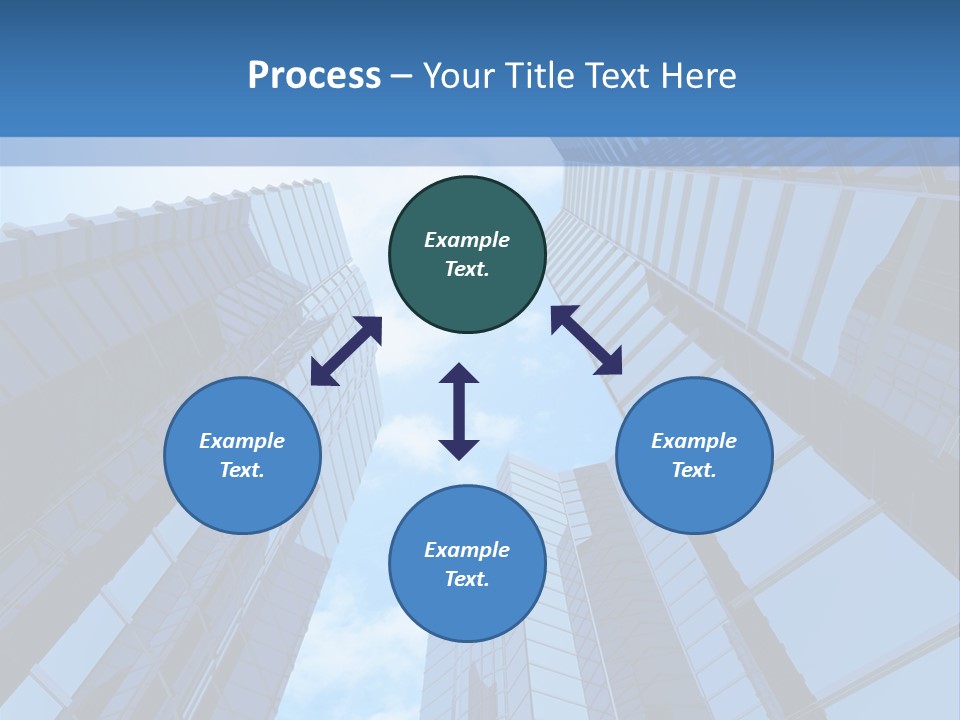 A Group Of Skyscrapers With The Sky In The Background PowerPoint Template