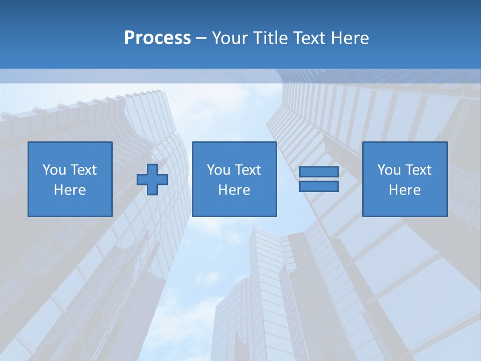 A Group Of Skyscrapers With The Sky In The Background PowerPoint Template