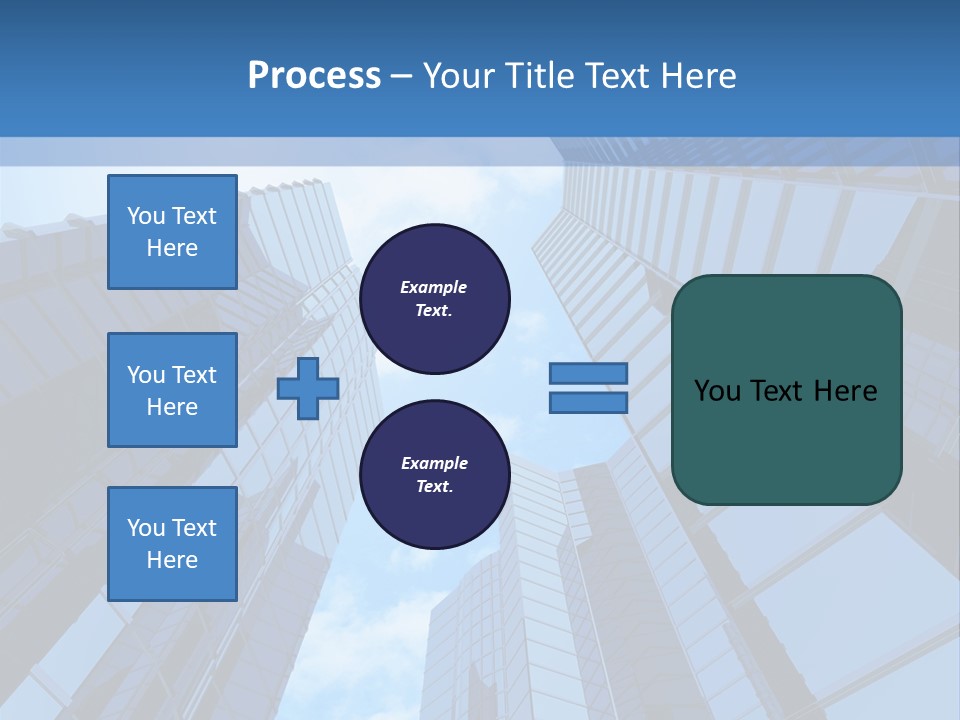 A Group Of Skyscrapers With The Sky In The Background PowerPoint Template