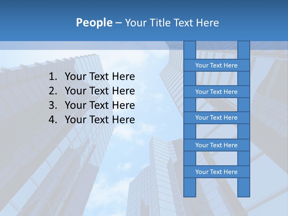 A Group Of Skyscrapers With The Sky In The Background PowerPoint Template