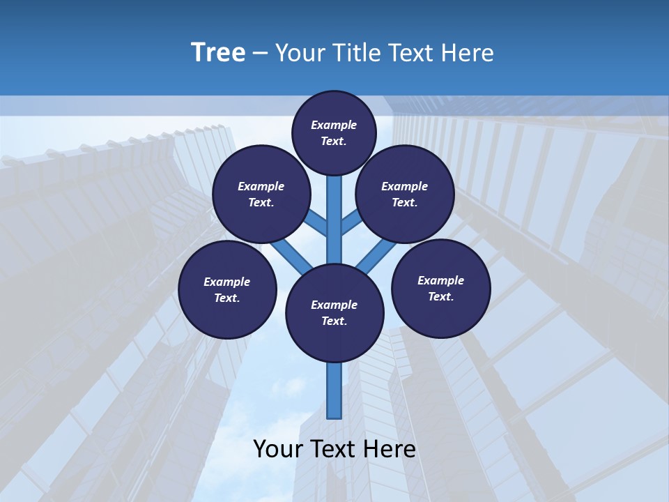 A Group Of Skyscrapers With The Sky In The Background PowerPoint Template