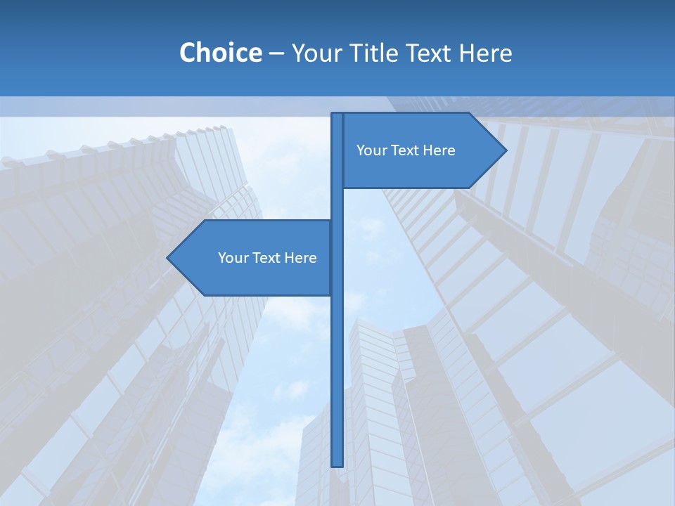 A Group Of Skyscrapers With The Sky In The Background PowerPoint Template