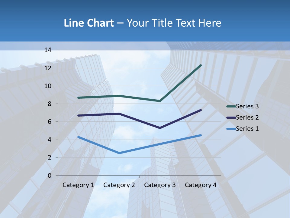 A Group Of Skyscrapers With The Sky In The Background PowerPoint Template