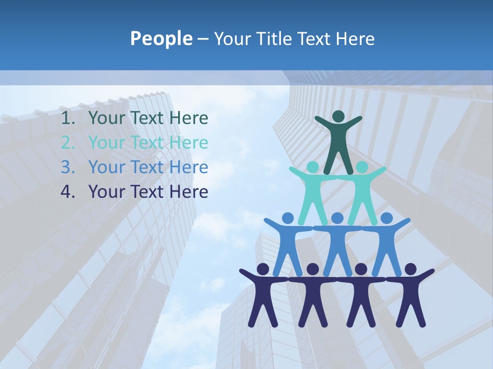 A Group Of Skyscrapers With The Sky In The Background PowerPoint Template