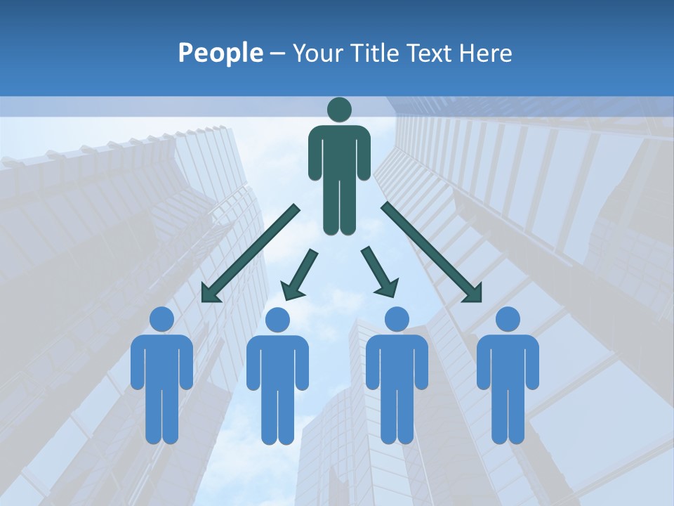 A Group Of Skyscrapers With The Sky In The Background PowerPoint Template