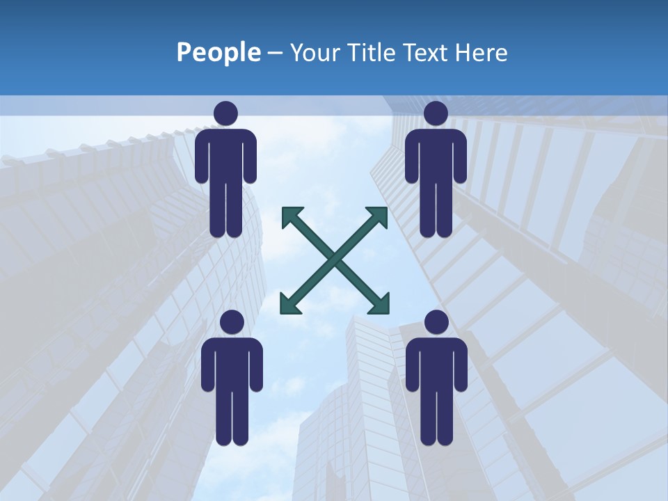 A Group Of Skyscrapers With The Sky In The Background PowerPoint Template